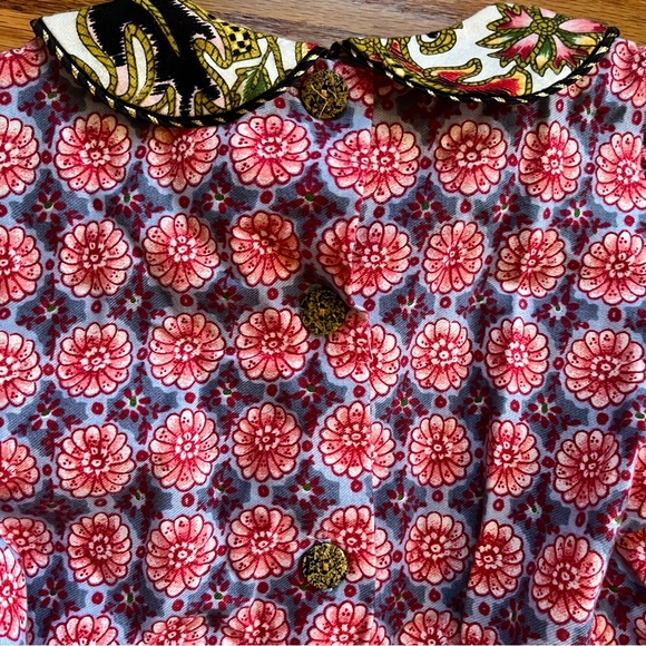 Mousefeathers vintage floral patterned collared dress size 6X - Picture 5 of 5